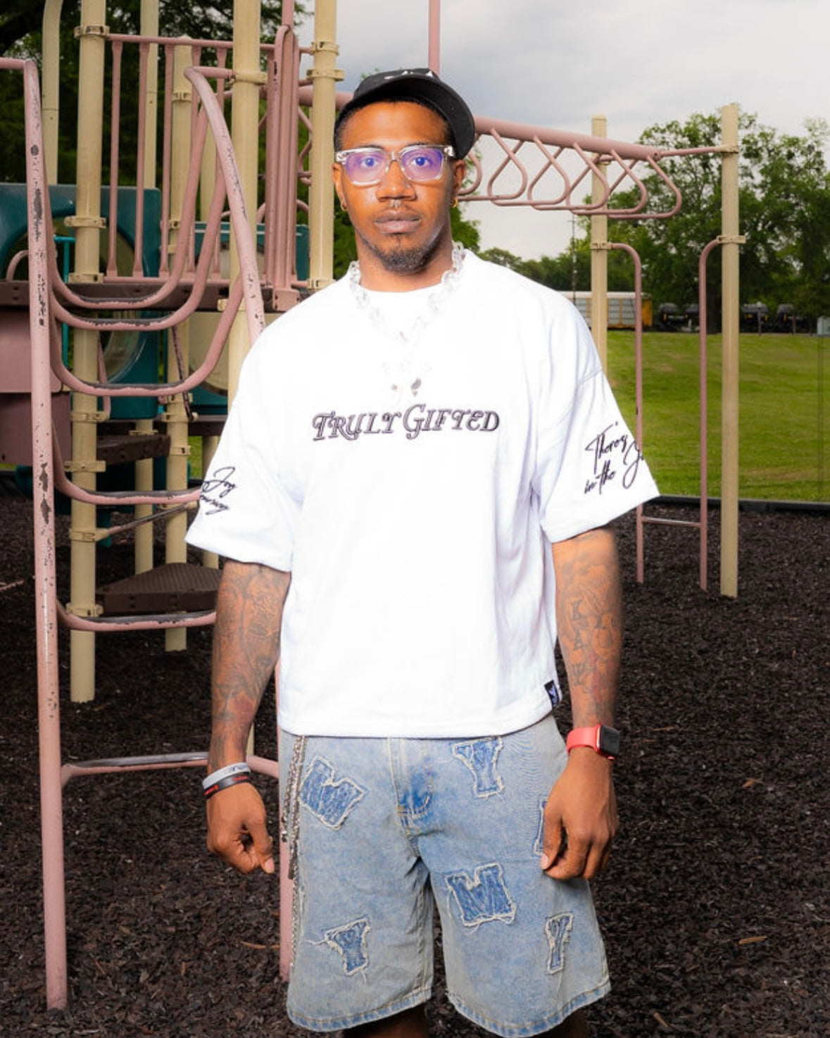 White Truly Gifted Oversized Tee