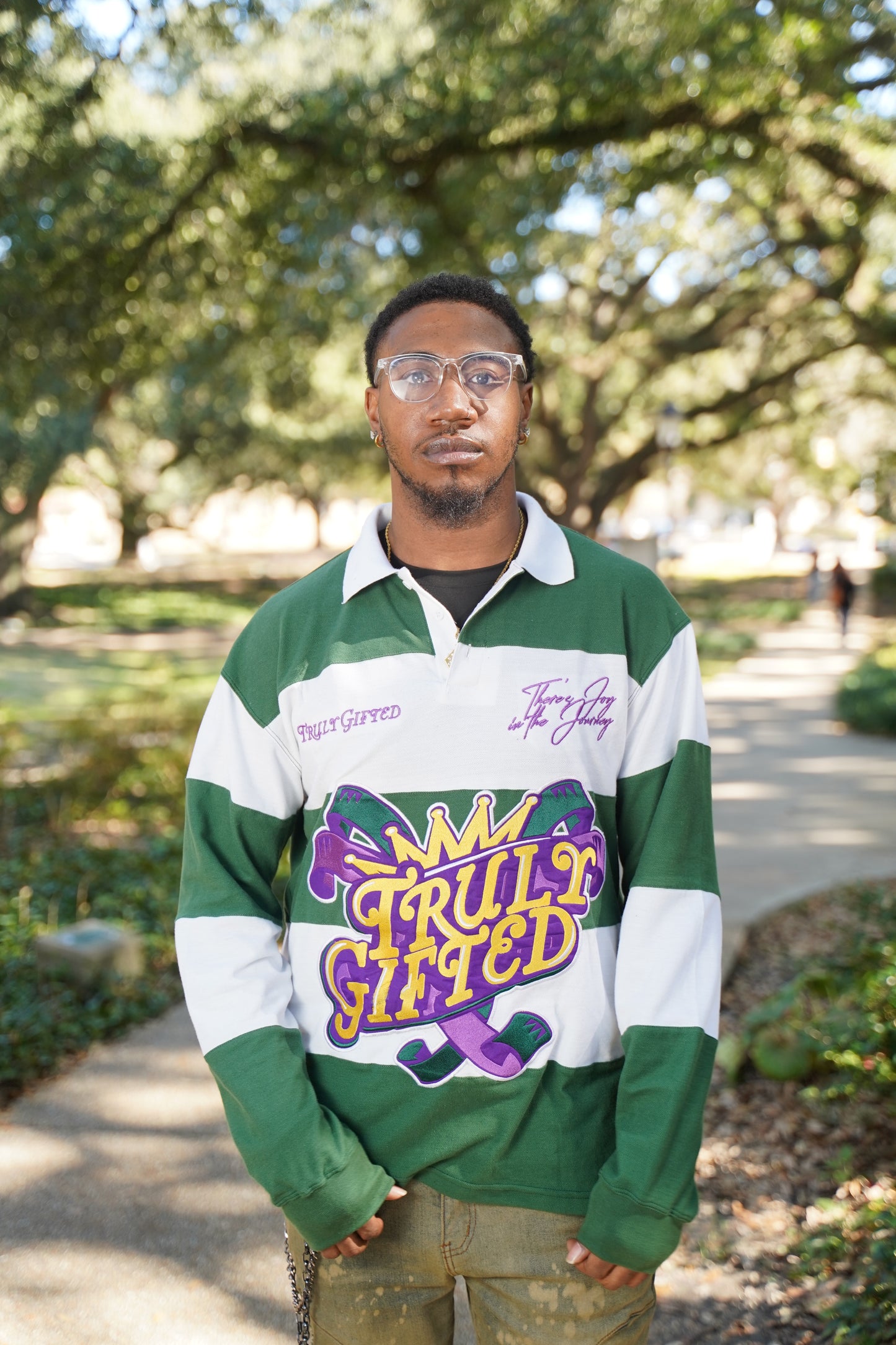 Adult & Youth Green Mardi Gras Polo