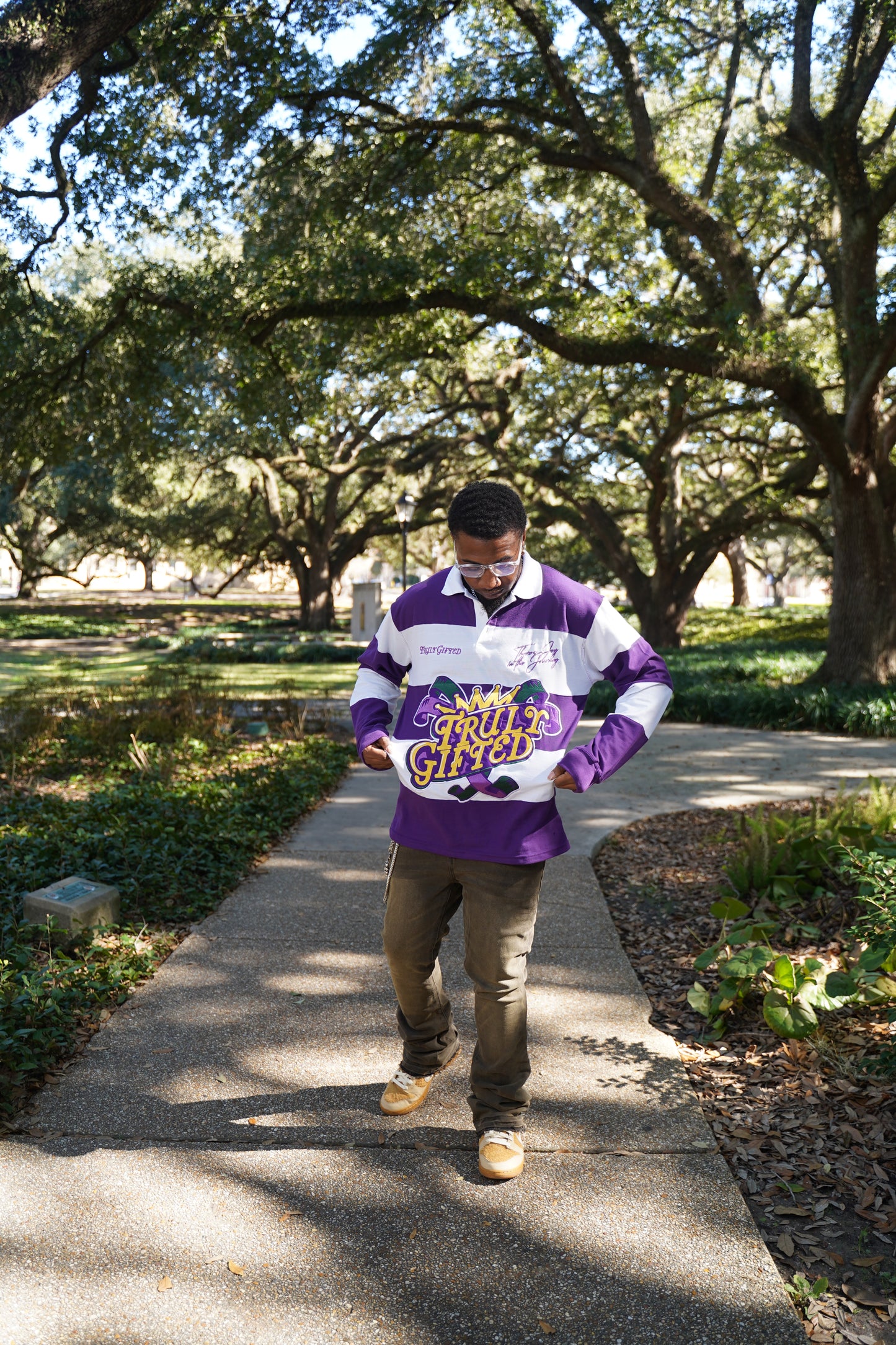 Adult & Youth Purple Mardi Gras Polo