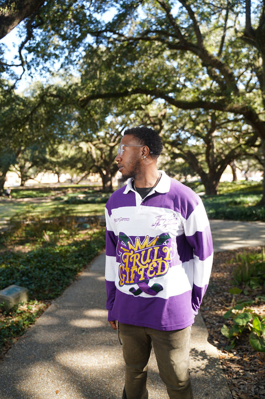 Adult & Youth Purple Mardi Gras Polo