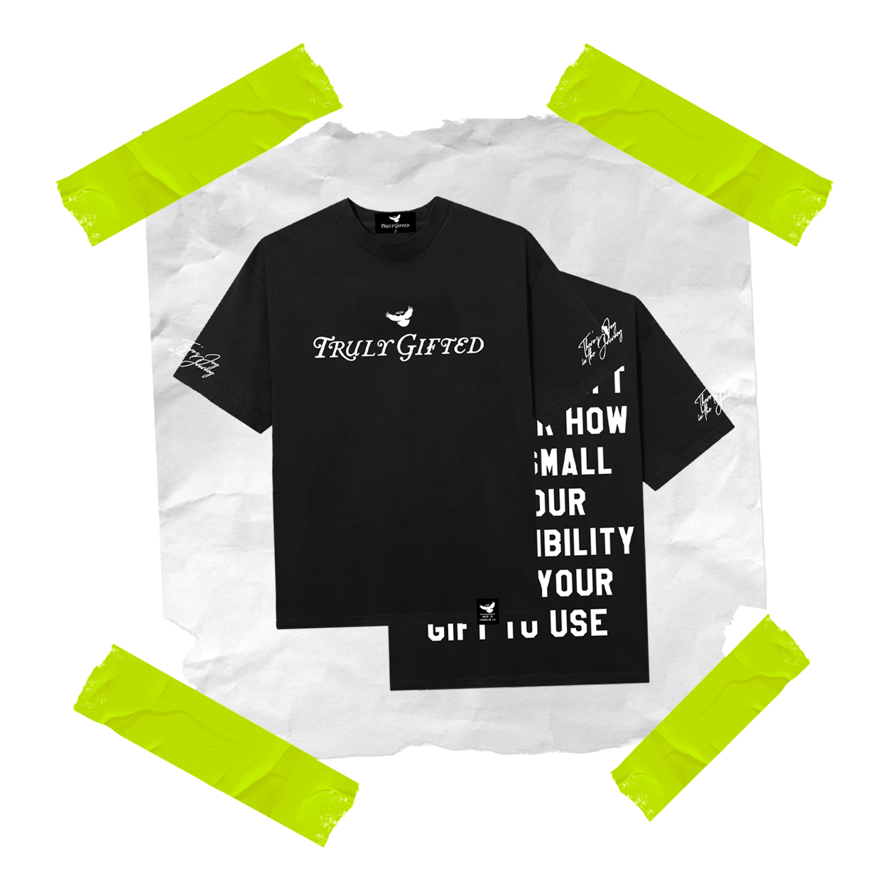 Black Truly Gifted Oversized Tee