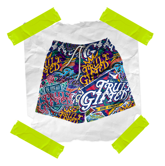 All Over Logo Mesh Shorts
